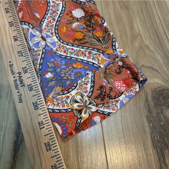 Christian Siriano Women's Size Small Floral Paisley Peplum Blouse Boho Peasant - Picture 15 of 15